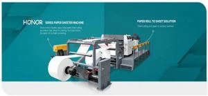 Rolla uathoibríoch go meaisín gearrtha páipéir leatháin